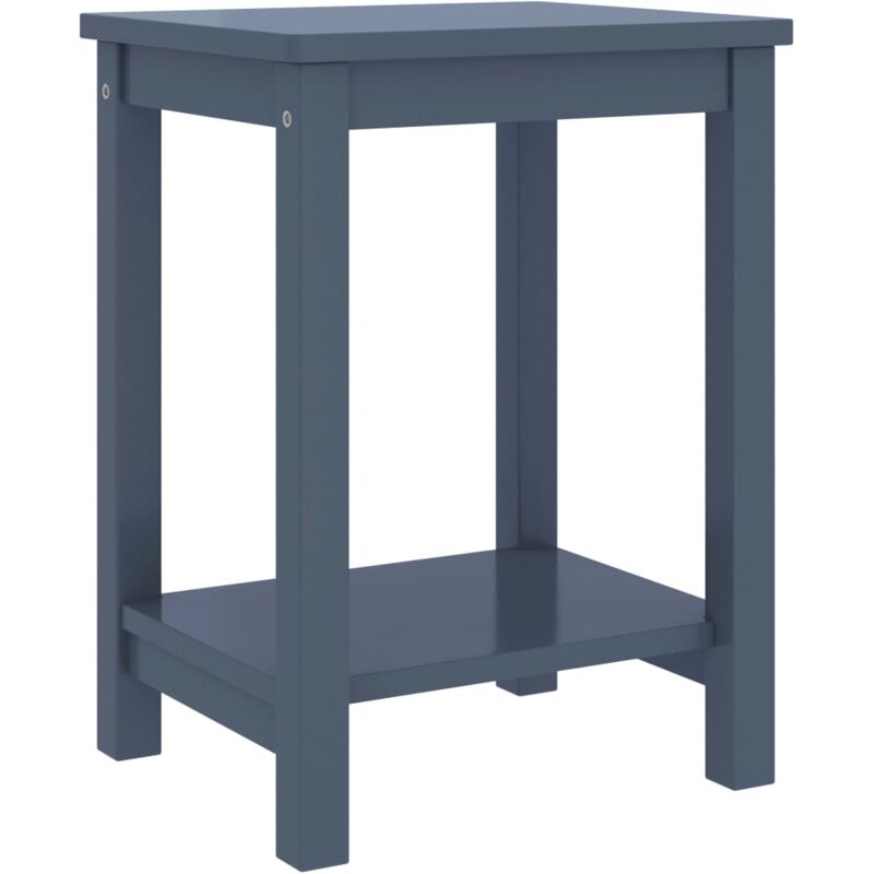Table de chevet gris clair 35x30x47 cm bois de pin massif Vidaxl