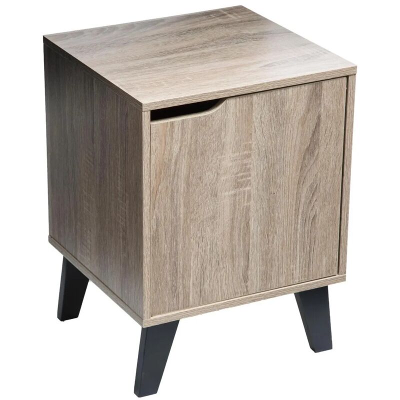 5five Simply Smart - Chevet effet chêne naturel ceda noir - 5five