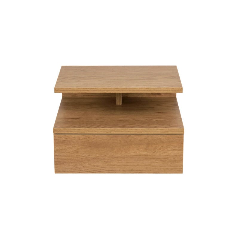 Drawer - Table de chevet murale 1 tiroir en bois - Bois clair - Kamichi