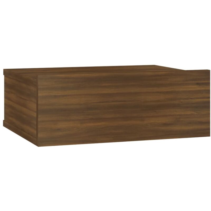 Table de chevet murale avec tiroir 40 x 30 x 15 cm bois d'ingénierie marron DEC033922