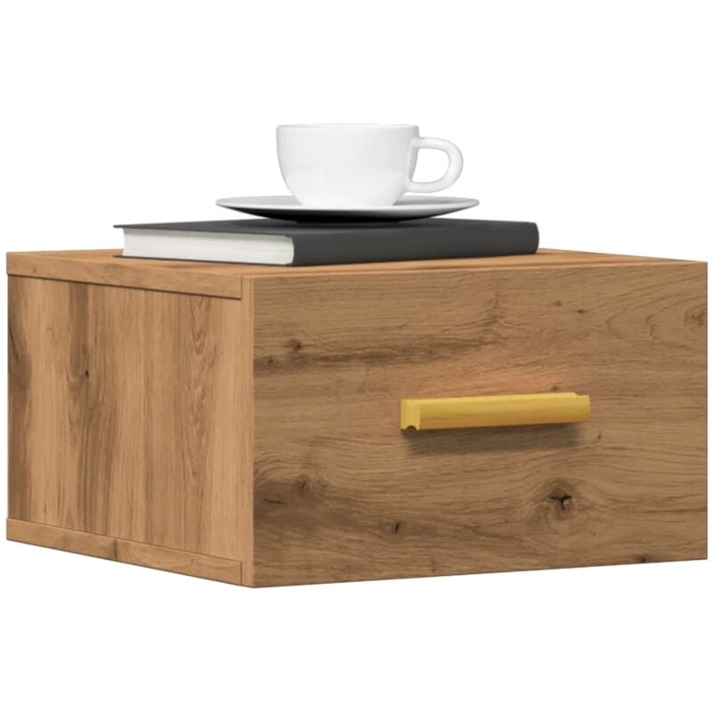 Tables de chevet murales 2 pcs chêne artisanal 35x35x20 cm Vidaxl