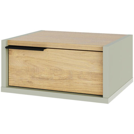Table de chevet murale en bois "Eco" - 40 x 30 x 19 cm - Vert