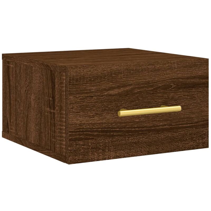 Table de chevet murale chêne marron 35x35x20 cm Vidaxl