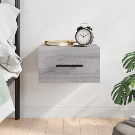 Table de chevet murale  Table d'appoint  Etagère murales  Chevet suspendu sonoma gris 35x35x20 cm XRKJ229787