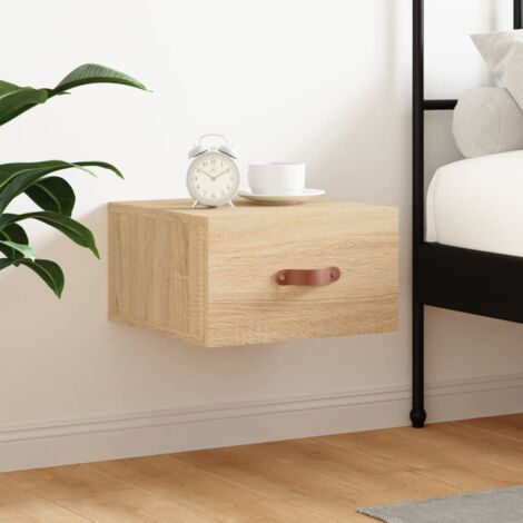Table de chevet murale Table d'appoint  Table de nuit chêne sonoma 35x35x20 cm 17311