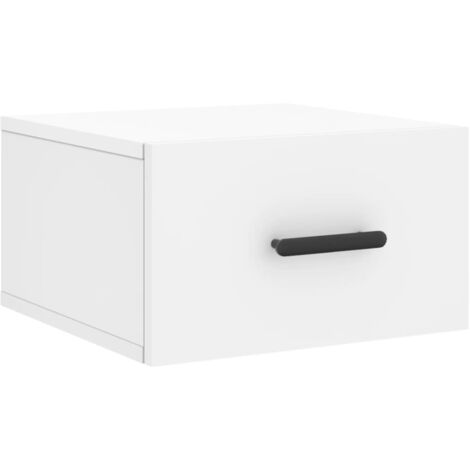 Table de chevet murale,Table d'Appoint Console,Bout de Canapé blanc 35x35x20 cm -42661