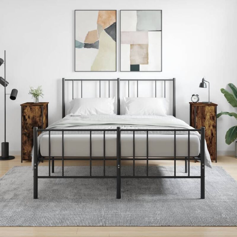 Tables de chevet 2 pcs chêne fumé 32x42x80 cm bois d'ingénierie