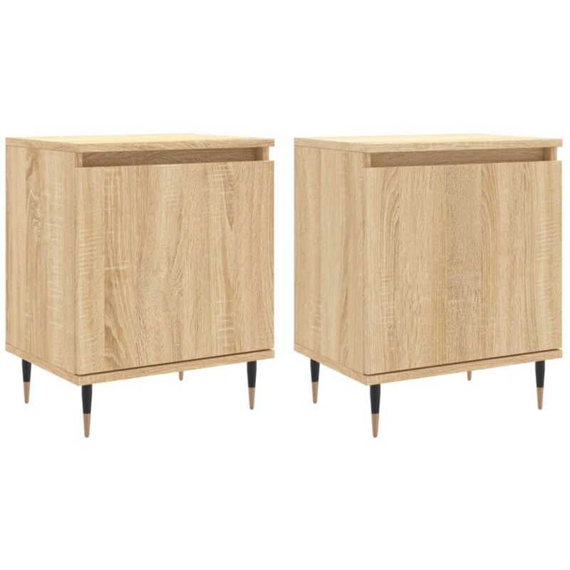 Tables de chevet 2pcs chêne sonoma 40x30x50cm bois d'ingénierie Vidaxl