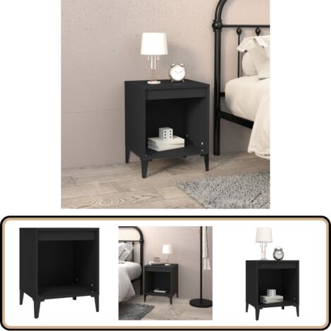 Table de chevet Noir 40x35x50 cm - Table De Chevet - Meuble De Chambre - Armoire De Chevet - Commode - Mobilier Moderne