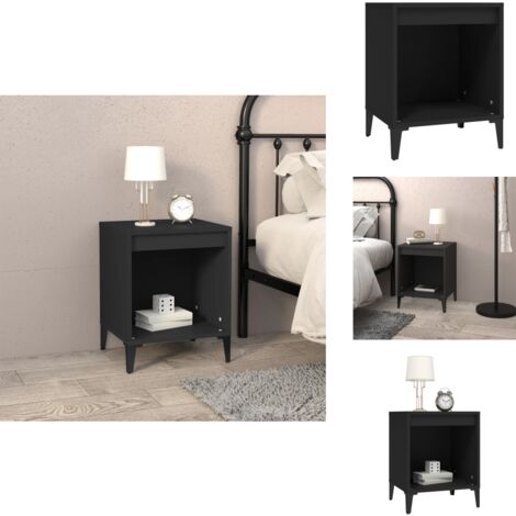 Table de chevet Noir 40x35x50 cm - Table De Chevet - Meuble De Chambre - Armoire De Chevet - Commode - Mobilier Moderne