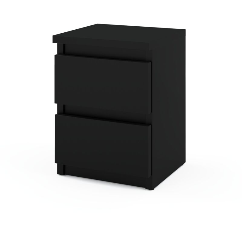 Table de chevet noire, meuble de chambre à coucher, 30 CM, 2S, Nakastlik Loft