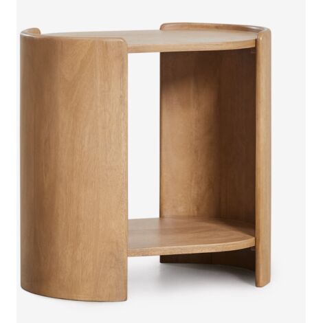Table de chevet ovale 50x35 cm en bois de manguier Sidney SKLUM