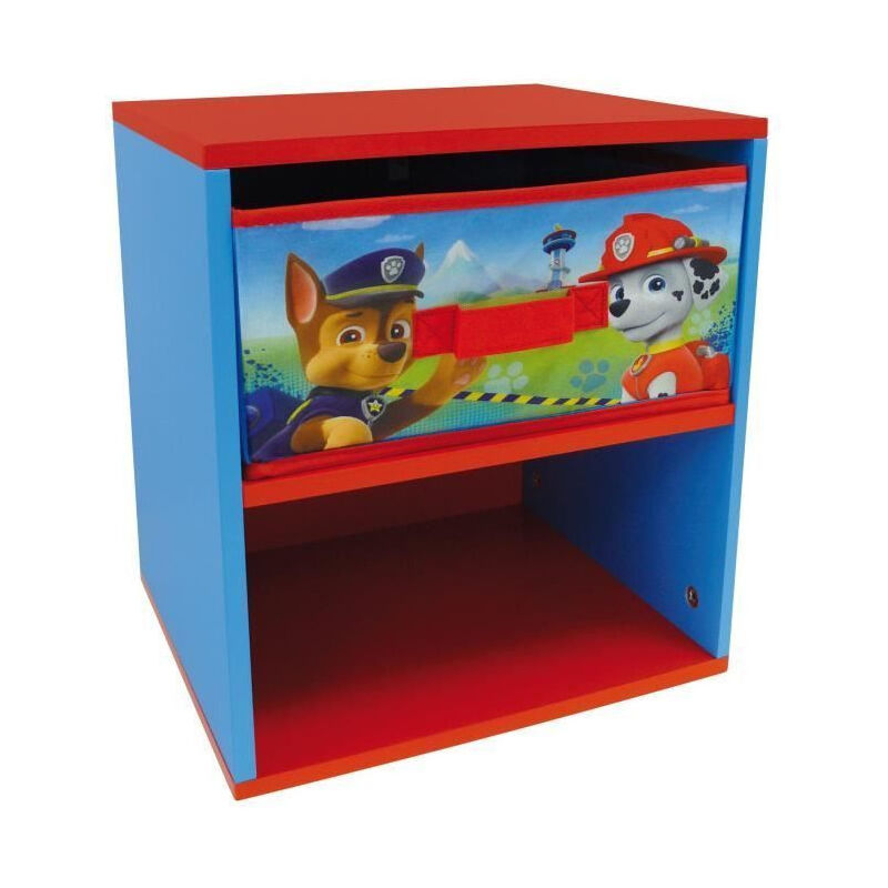 Les Tendances – Table de chevet Pat Patrouille colorée 33x30x36cm – MDF laqué – Tiroir pratique pour rangement – Pour enfants 3-5 ans Les Tendances – Table de chevet Pat Patrouille colorée 33x30x36cm – MDF laqué – Tiroir pratique pour rangement – Pour enfants 3-5 ans