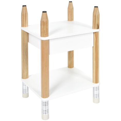 Table de chevet pour enfant blanche