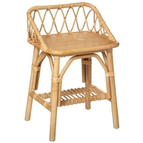 Table de chevet rotin