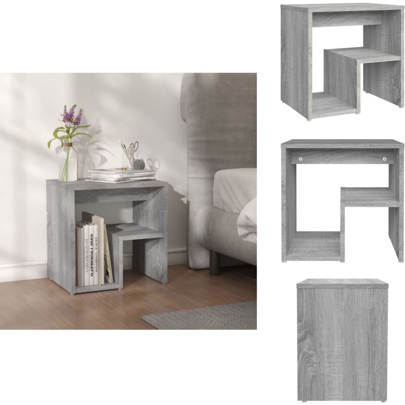 Table de chevet Sonoma gris 40x30x40 cm Bois d'ingénierie - Table De Chevet - Meuble De Chambre - Table Nuit - Commode - Rangement