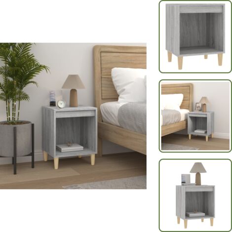 Table de chevet Sonoma gris 40x35x50 cm - Table De Chevet - Meuble De Chambre - Commode - Armoire Latéral - Design Moderne