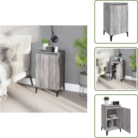 Table de chevet sonoma gris 40x35x70 cm bois d'ingénierie - Table De Chevet - Meuble De Chambre - Table Nuit - Commode - Rangement