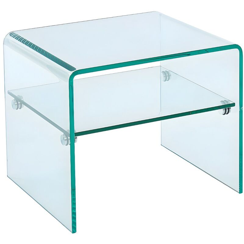 Table de chevet - 1 niche - Verre trempé - STILEOS