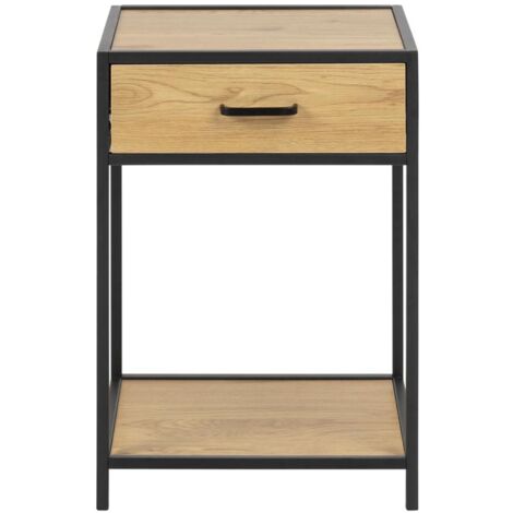 Table de chevet style industriel FACTORY - Noir