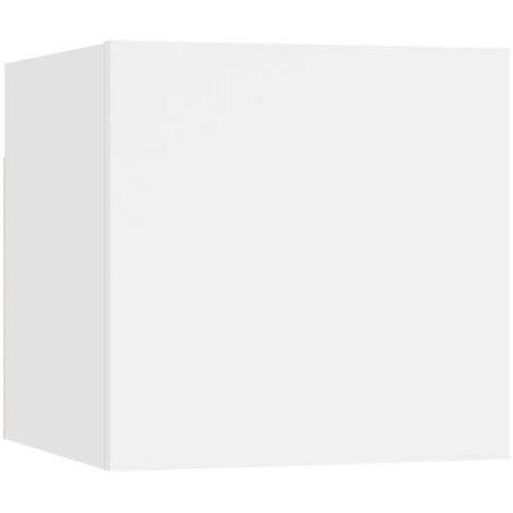 Table de chevet suspendu Blanc 30,5x30x30
