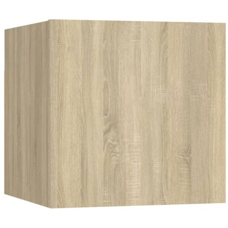 Table de chevet suspendu Chêne sonoma 30,5x30x30