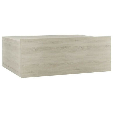 Table de chevet suspendue 1 tiroir bois chêne clair Komen