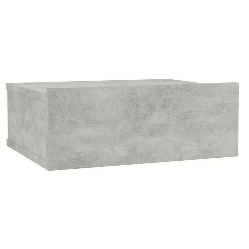 Table de chevet suspendue 1 tiroir bois effet béton Komen Table de chevet suspendue 1 tiroir bois effet béton Komen