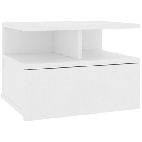 Table de chevet suspendue bois blanc Nants