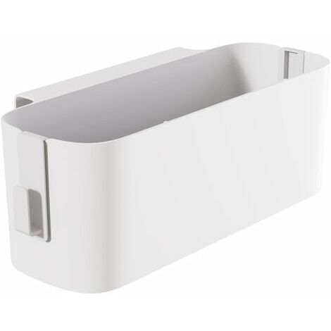 Table de chevet suspendue étagère de rangement organisateur de lit panier avec 2 crochets étagères de lit bébé support fournitures de dortoir, modèle: blanc