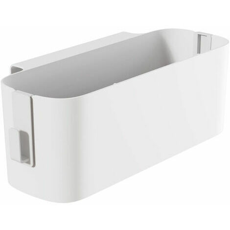Table de chevet suspendue étagère de rangement organisateur de lit panier avec 2 crochets étagères de lit bébé support fournitures de dortoir, modèle: blanc - modèle:Blanc