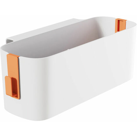 Table de chevet suspendue étagère de rangement organisateur de lit panier avec 2 crochets étagères de lit bébé support fournitures de dortoir, modèle: orange - modèle:Orange