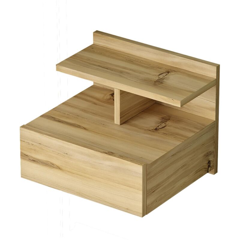 Table de chevet suspendue LUVIO 2, couleur chêne