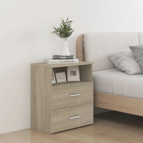 Table de chevet  Table d'Appoint Chêne sonoma 50x32x60 cm VGT38396