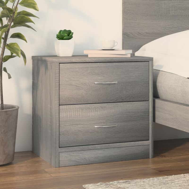 Table de chevet, Table d'appoint, Table de nuit sonoma gris 40x30x40 cm bois d'ingénierie 742034 design in