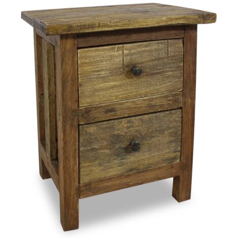Table de chevet  Table d'appoint  Table de nuit bois massif d'acajou 40x30x51 cm CVW50744