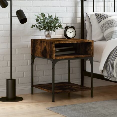 Table de chevet Table d'appoint Table de nuit chêne fumé 40x41x50 cm bois d'ingénierie CVW68636