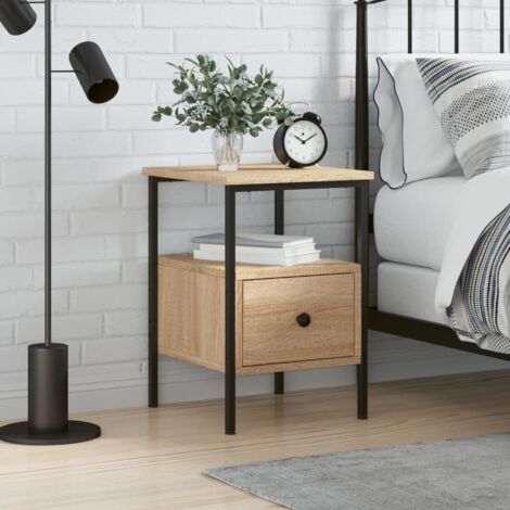Table de chevet Table d'appoint  Table de nuit chêne sonoma 34x36x50 cm bois d'ingénierie 67142