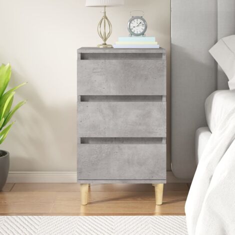Table de chevet  Table d'appoint  Table de nuit gris béton 40x35x70 cm bois d'ingénierie CVW54601