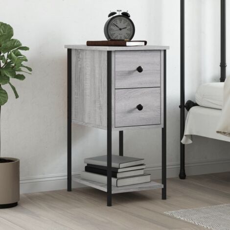 Table de chevet Table d'appoint  Table de nuit sonoma gris 32x42x70 cm bois d'ingénierie 12521