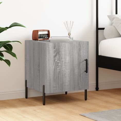 Table de chevet Table d'appoint Table de nuit sonoma gris 40x40x50 cm bois d'ingénierie CVW58705