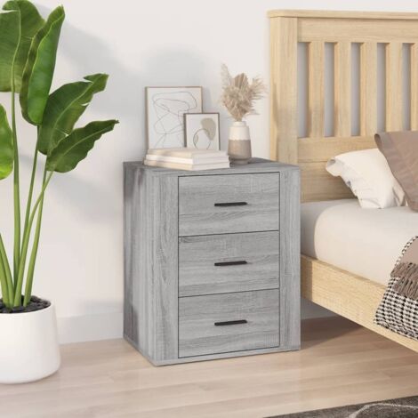 Table de chevet Table d'Appoint Table de nuit Sonoma gris 50x36x60 cm Bois d'ingénierie VGT88503