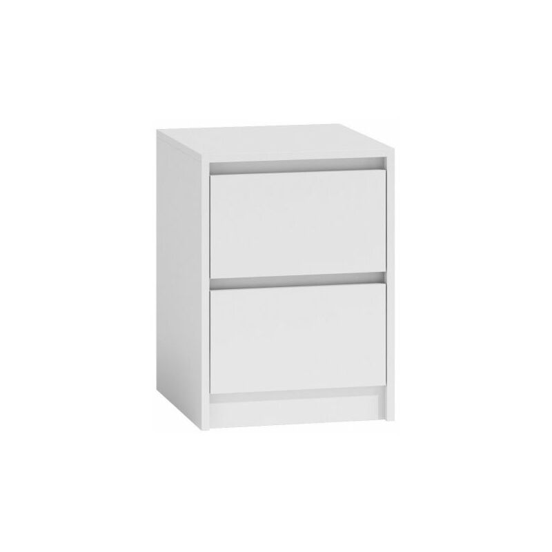 Hucoco - iris - Table de chevet style scandinave 55x43x40cm - Table de nuit 2 tiroirs - Chevet style moderne - Meuble de rangement moderne Blanc Hucoco - iris - Table de chevet style scandinave 55x43x40cm - Table de nuit 2 tiroirs - Chevet style moderne - Meuble de rangement moderne Blanc