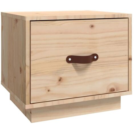 Table de Chevet, Table de nuit, pour Chambre Salon Couloir, 40x34x35 cm Bois de pin solide OIB4696E