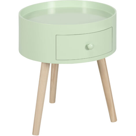 Table de chevet  Table de Nuit  Table d'appoint Bois Vert 38x38x45 cm