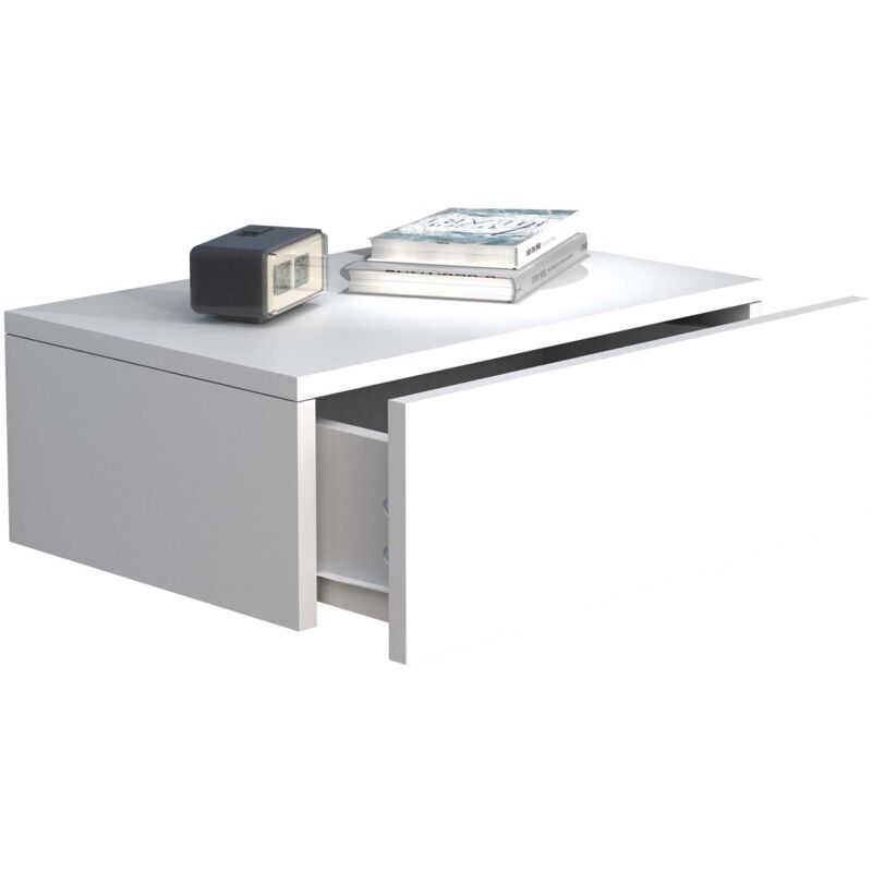 Table de nuit Usal h. 15 x l. 45 x p. 30 cm Blanc