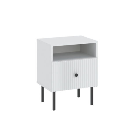 Table de chevet VIENA 1 Tiroir Blanc - Noir