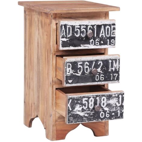 Table de chevet，Cabinet de chevet，Table de nuit 30x30x51 cm bois d'acajou massif CFW245432