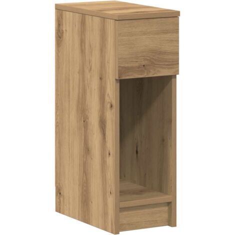 Table de chevet,Cabinet de chevet,Table de nuit avec tiroir chêne artisanal 20x36x60 cm CFW660478