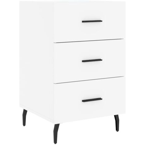 Table de chevet,Table d'Appoint Console,Bout de Canapé blanc 40x40x66 cm bois d'ingénierie -92787